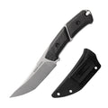 BOONEFORGE Edge Premium EDC Fixed blade knife ( 4.02'' Bead Blasted Stonewash 14C28N Blade & Black Carbon Fiber Handle ) - FD050