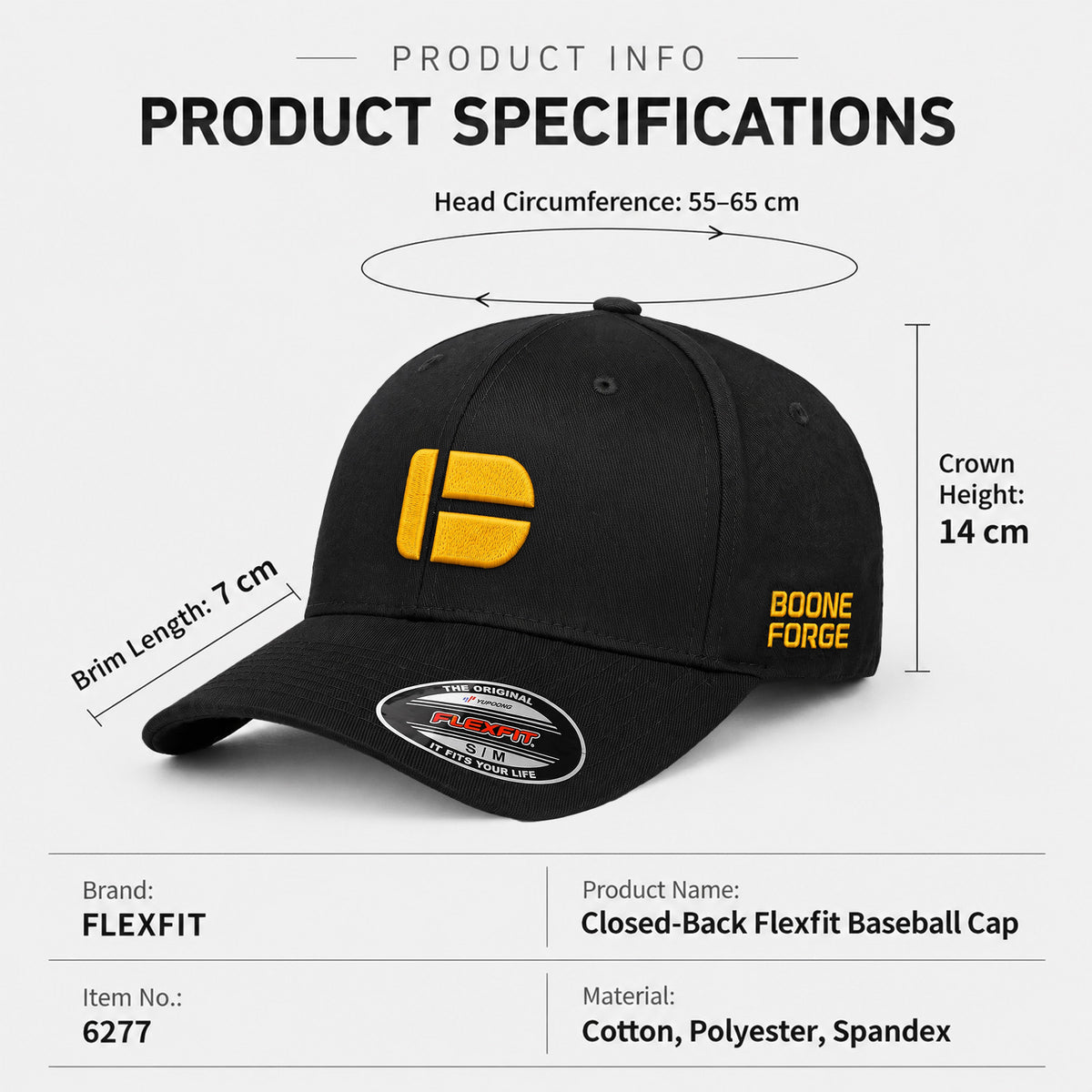 BOONEFORGE Classic Logo Cap is built for EDC, outdoor adventures, and everyday wear — featuring our signature logo and a structured, fixed fit.