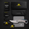 BOONEFORGE Stormwrath Premium EDC Flipper knife ( 3.49'' Bead Blasted BÖHLER M390 Blade & Grey TC4 Titanium Handle ) - BF071