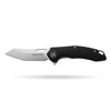 BOONEFORGE Sentinel Premium EDC Flipper & Thumb hole knife ( 3.34'' Satin 14C28N Blade & Black G10 Handle ) - BF904