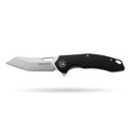 BOONEFORGE Sentinel Premium EDC Flipper & Thumb hole knife ( 3.34'' Satin 14C28N Blade & Black G10 Handle ) - BF904