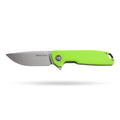 BOONEFORGE Steelwrath Premium EDC Flipper knife ( 3.23'' Satin 14C28N Blade & Fluorescent green G10 Handle) - BF010