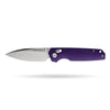 BOONEFORGE Darkedge Premium EDC Crossbar knife ( 3.05'' Satin 14C28N Blade & Purple G10 Handle ) - BF900