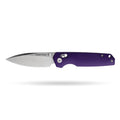BOONEFORGE Darkedge Premium EDC Crossbar knife ( 3.05'' Satin 14C28N Blade & Purple G10 Handle ) - BF900