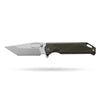 BOONEFORGE Blackshield Premium EDC Fliper & Thumb Stud knife ( 3.94'' Satin 14C28N Blade & Army green G10 Handle ) - BF014A