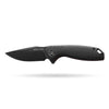 BOONEFORGE Nightvein Premium EDC Flipper knife (3.39'' Black Titanium Plated 14C28N Blade & Black G10 Handle) - BF011