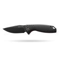 BOONEFORGE Nightvein Premium EDC Flipper knife (3.39'' Black Titanium Plated 14C28N Blade & Black G10 Handle) - BF011