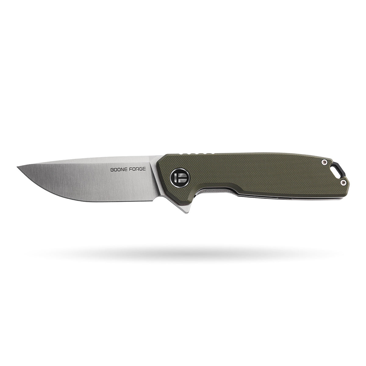 BOONEFORGE Steelwrath Premium EDC Flipper knife ( 3.23'' Satin 14C28N Blade & Army green G10 Handle) - BF010
