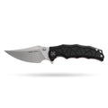 BOONEFORGE Ironstrider Premium EDC Fliper & Thumb Stud knife(3.81'' Satin 14C28N Blade & Black G10 Handle ) - BF013A