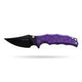 BOONEFORGE Ironstrider Premium EDC Fliper & Thumb Stud knife(3.81'' Black Titanium Plated 14C28N Blade & Purple G10 Handle ) - BF013A