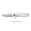 BOONEFORGE Berserker Premium EDC Flipper & Thumb hole knife( 3.07'' Satin 14C28N Blade & White G10 Handle ) - BF072