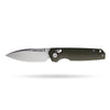 BOONEFORGE Darkedge Premium EDC Crossbar knife ( 3.05'' Satin 14C28N Blade & Army green G10 Handle ) - BF900