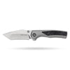 [PRE‑ORDER]BOONEFORGE Bloodfang Premium EDC Thumb stud knife ( 3.41" Bead Blasted M390 Blade & Grey TC4 Titanium/Carbon Fiber Handle) - BF007