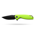 BOONEFORGE Nightvein Premium EDC Flipper knife (3.39'' Black Titanium Plated 14C28N Blade & Fluorescent green G10 Handle) - BF011