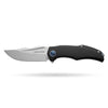 BOONEFORGE Doomsday Premium EDC Flipper knife  ( 3.89'' Brushed Satin M390 Blade & Black TC4 Titanium Handle ) - BF069