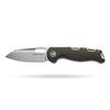 BOONEFORGE Warmark Premium EDC Manual thumb knife ( 3.33'' Satin 14C28N Blade & Army green G10 Handle) - BF009