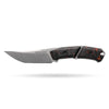 BOONEFORGE Edge Premium EDC Fixed blade knife ( 4.02'' Bead Blasted Stonewash 14C28N Blade & Golden Carbon Fiber Handle ) - FD050
