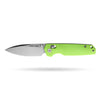 BOONEFORGE Darkedge Premium EDC Crossbar knife ( 3.05'' Satin 14C28N Blade & Fluorescent green G10 Handle ) - BF900