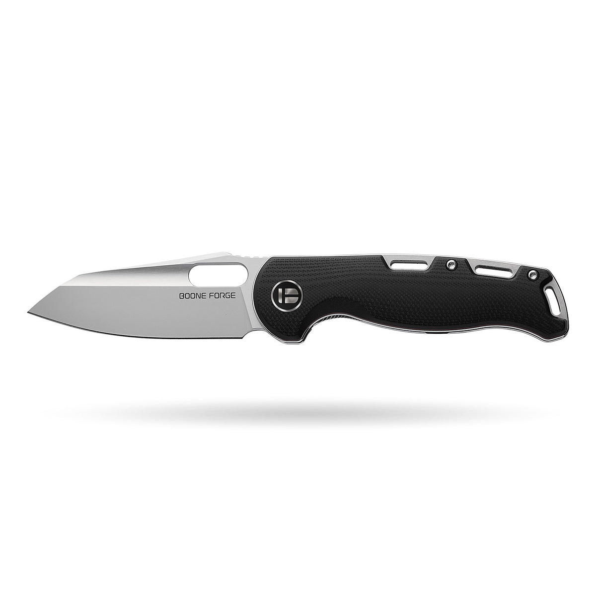 BOONEFORGE Warmark Premium EDC Manual thumb knife ( 3.33'' Bead Blasted 14C28N Blade & Black G10 Handle) - BF009
