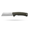 BOONEFORGE Breaker Premium EDC Flipper knife ( 3.34'' Satin 14C28N Blade & Army green G10 Handle ) - BF903