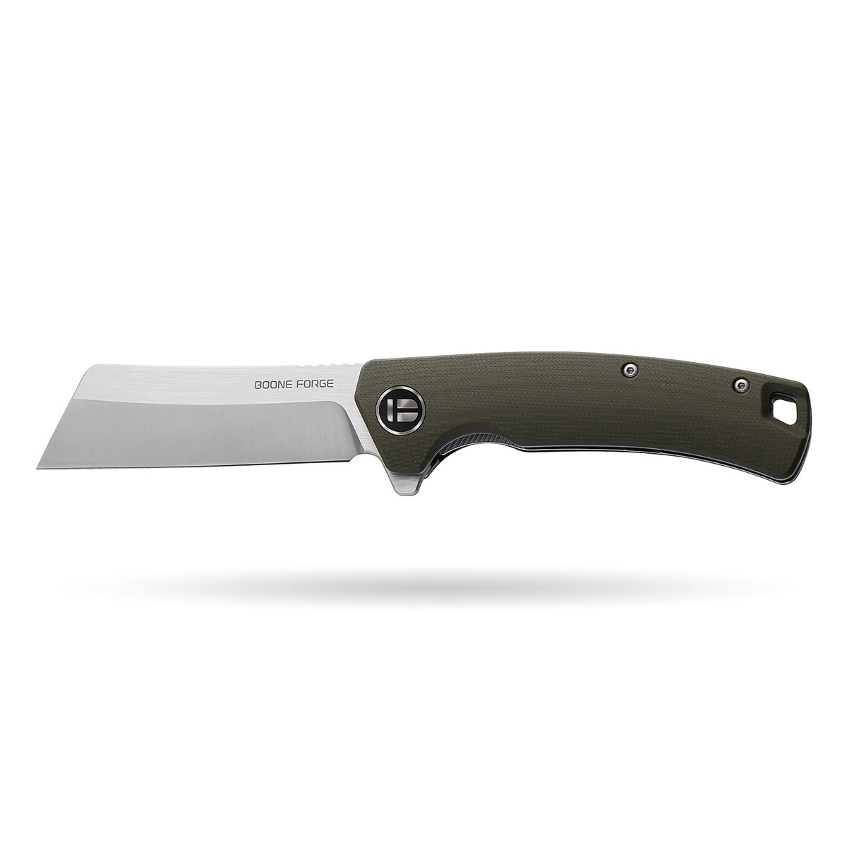 BOONEFORGE Breaker Premium EDC Flipper knife ( 3.34'' Satin 14C28N Blade & Army green G10 Handle ) - BF903