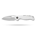BOONEFORGE Warmark Premium EDC Manual thumb knife ( 3.33'' Bead Blasted 14C28N Blade & White G10 Handle) - BF009