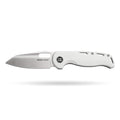 BOONEFORGE Warmark Premium EDC Manual thumb knife ( 3.33'' Satin 14C28N Blade & White G10 Handle) - BF009