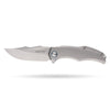 BOONEFORGE Doomsday Premium EDC Flipper knife ( 3.89'' Bead Blasted M390 Blade & Grey TC4 Titanium Handle ) - BF069