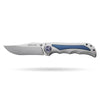 [PRE‑ORDER]BOONEFORGE Deepwalker Premium EDC Thumb Stud knife ( 3.74'' Stonewash M390 Blade & Grey TC4 Titanium Handle ) - BF051