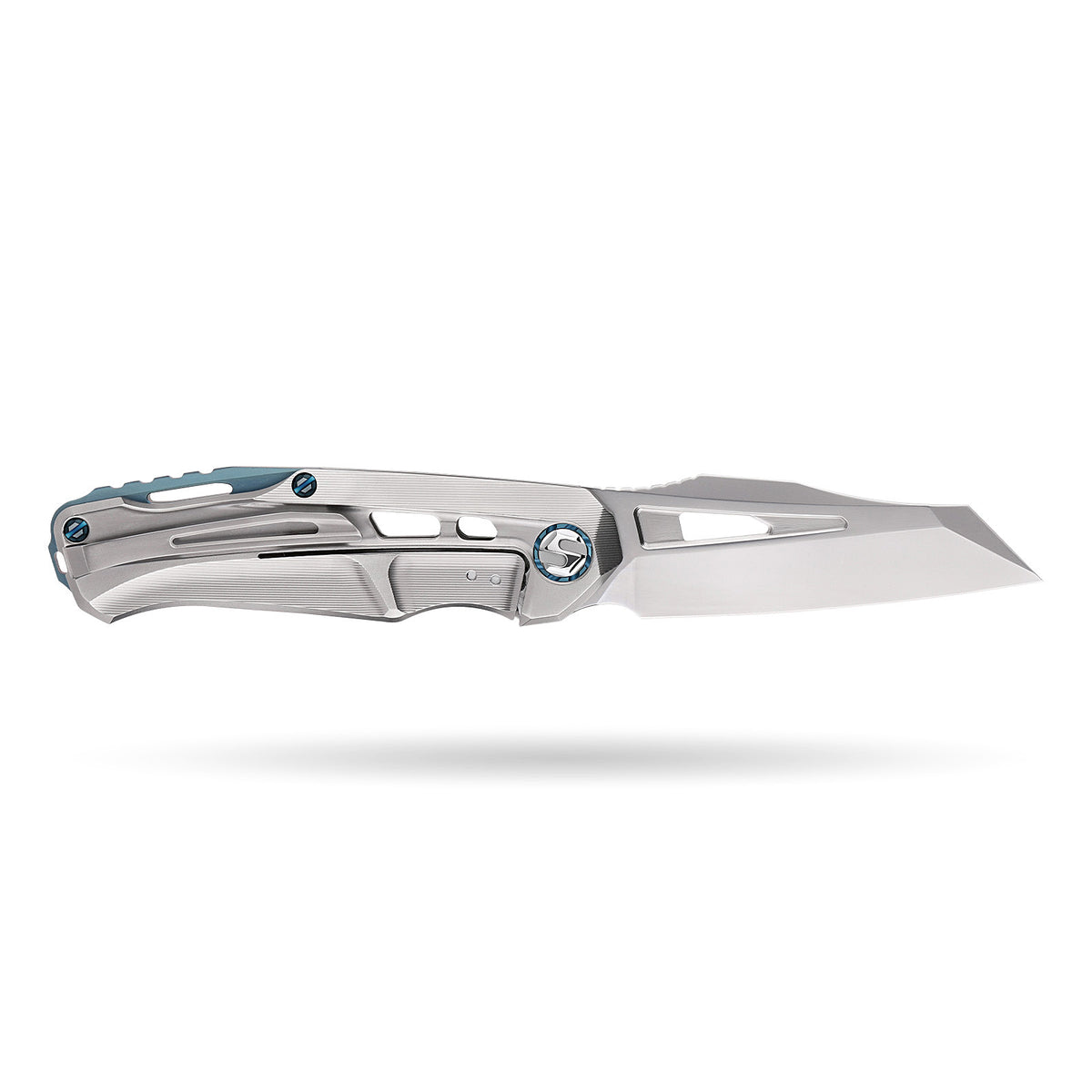 [PRE‑ORDER]BOONEFORGE Reaper Premium EDC Flipper knife  ( 3.43'' Bead Blasted M390 Blade & Grey TC4 Titanium Handle ) - BF070