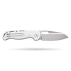 BOONEFORGE Warmark Premium EDC Manual thumb knife ( 3.33'' Bead Blasted 14C28N Blade & White G10 Handle) - BF009
