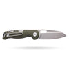 BOONEFORGE Warmark Premium EDC Manual thumb knife ( 3.33'' Bead Blasted 14C28N Blade & Army green G10 Handle) - BF009