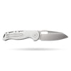 BOONEFORGE Warmark Premium EDC Manual thumb knife ( 3.33'' Satin 14C28N Blade & White G10 Handle) - BF009