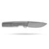 [PRE‑ORDER]BOONEFORGE Forestwrath Premium EDC Button lock & Thumb stud knife ( 3.31" Bead Blasted M390 Blade & Grey TC4 Titanium Handle) - BF006