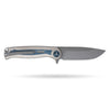 [PRE‑ORDER]BOONEFORGE Wildblade Premium EDC Flipper knife  ( 3.73'' Grey Titanium Plated M390 Blade & Grey TC4 Titanium Handle ) - BF050