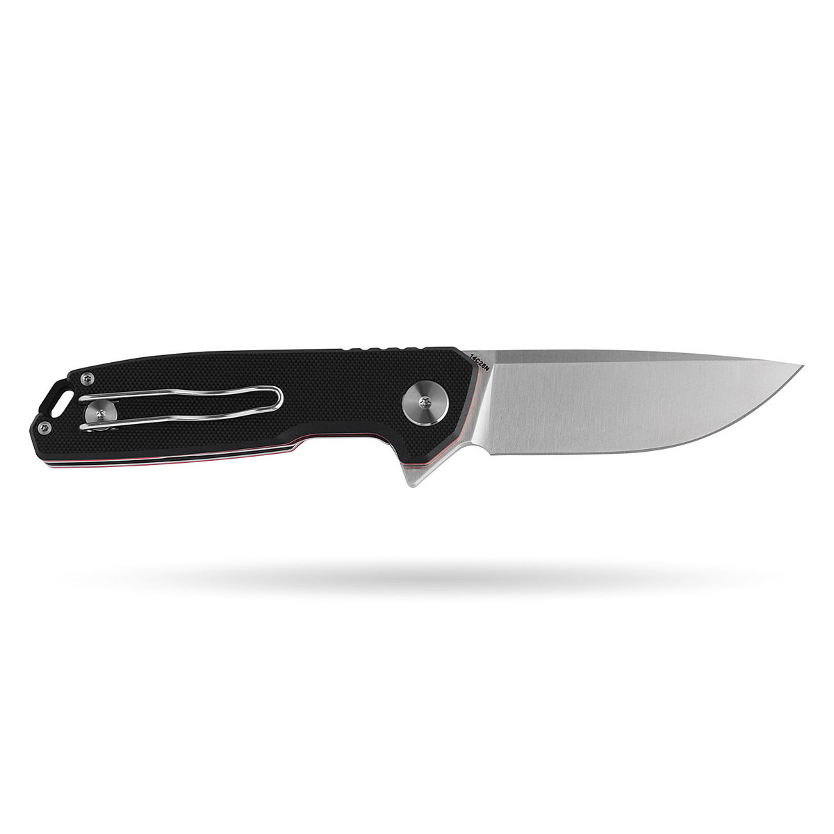 BOONEFORGE Steelwrath Premium EDC Flipper knife  ( 3.23'' Satin 14C28N Blade & Black G10 Handle) - BF010