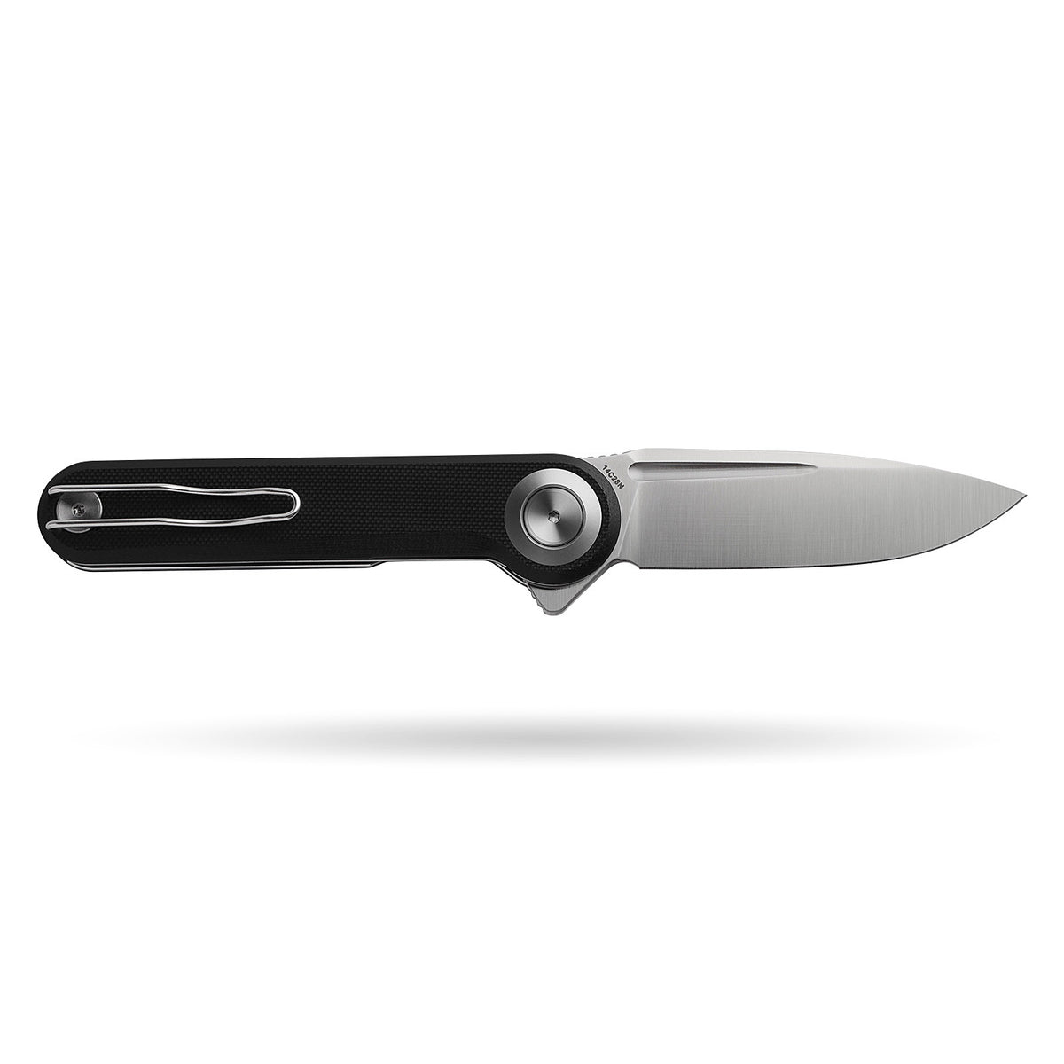 BOONEFORGE Ironjudge Premium EDC Flipper knife ( 3.39'' Satin 14C28N Blade & Black G10 Handle ) - BF905