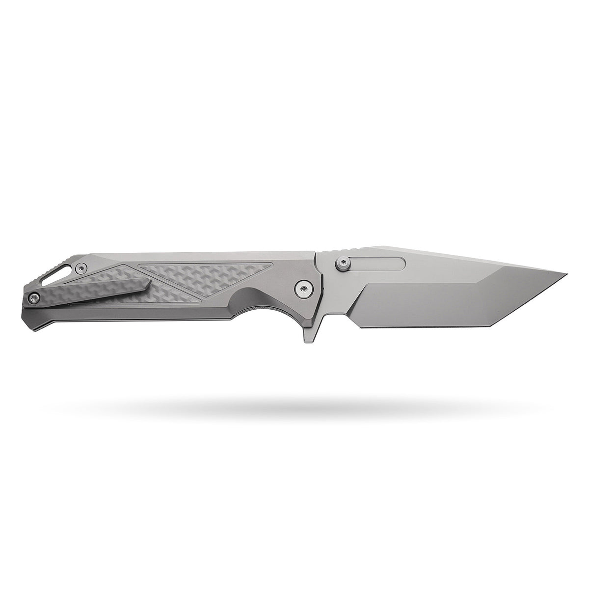 [PRE‑ORDER]BOONEFORGE Razorclaw Premium EDC Fliper & Thumb Stud knife(4.14'' Bead Blasted M390  Blade & Grey TC4 Titanium ) - BF014