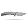 BOONEFORGE Frostspine Premium EDC Fliper & Thumb Stud knife(4.06'' Bead Blasted BÖHLER M390  Blade & Grey TC4 Titanium Handle ) - BF013