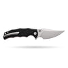 BOONEFORGE Ironstrider Premium EDC Fliper & Thumb Stud knife(3.81'' Bead Blasted 14C28N Blade & Black G10 Handle ) - BF013A