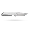 BOONEFORGE Blackshield Premium EDCFliper & Thumb Stud knife ( 3.94'' Satin 14C28N Blade & White G10 Handle ) - BF014A