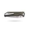 BOONEFORGE Blackshield Premium EDC Fliper & Thumb Stud knife ( 3.94'' Satin 14C28N Blade & Army green G10 Handle ) - BF014A