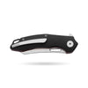 BOONEFORGE Sentinel Premium EDC Flipper & Thumb hole knife ( 3.34'' Satin 14C28N Blade & Black G10 Handle ) - BF904