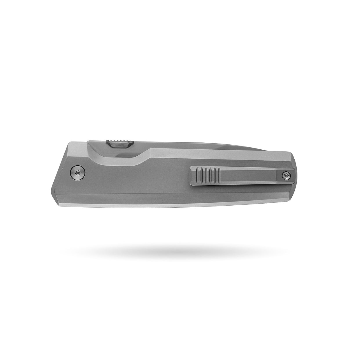 [PRE‑ORDER]BOONEFORGE Forestwrath Premium EDC Button lock & Thumb stud knife ( 3.31" Bead Blasted M390 Blade & Grey TC4 Titanium Handle) - BF006