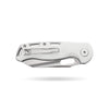 BOONEFORGE Warmark Premium EDC Manual thumb knife ( 3.33'' Satin 14C28N Blade & White G10 Handle) - BF009