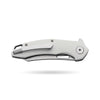 BOONEFORGE Sentinel Premium EDC Flipper & Thumb hole knife ( 3.34'' Satin 14C28N Blade & White G10 Handle ) - BF904