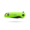 BOONEFORGE Nightvein Premium EDC Flipper knife (3.39'' Black Titanium Plated 14C28N Blade & Fluorescent green G10 Handle) - BF011