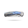 [PRE‑ORDER]BOONEFORGE Wraith Premium EDC Thumb stud knife( 3.93'' Brushed Satin M390 Blade & Grey TC4 Titanium Handle ) - BF062