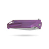 [PRE‑ORDER]BOONEFORGE Razorclaw Premium EDC Fliper & Thumb Stud knife(4.14'' Bead Blasted M390 Blade & Purple TC4 Titanium ) - BF014