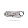 BOONEFORGE Stormwrath Premium EDC Flipper knife ( 3.49'' Bead Blasted BÖHLER M390 Blade & Grey TC4 Titanium Handle ) - BF071